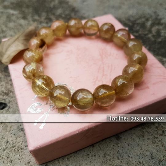 vòng thạch anh tóc vàng Miến Điện