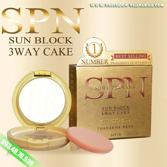 Phấn trang điểm Thanakha SPN Sun Block 3 Way Cake
