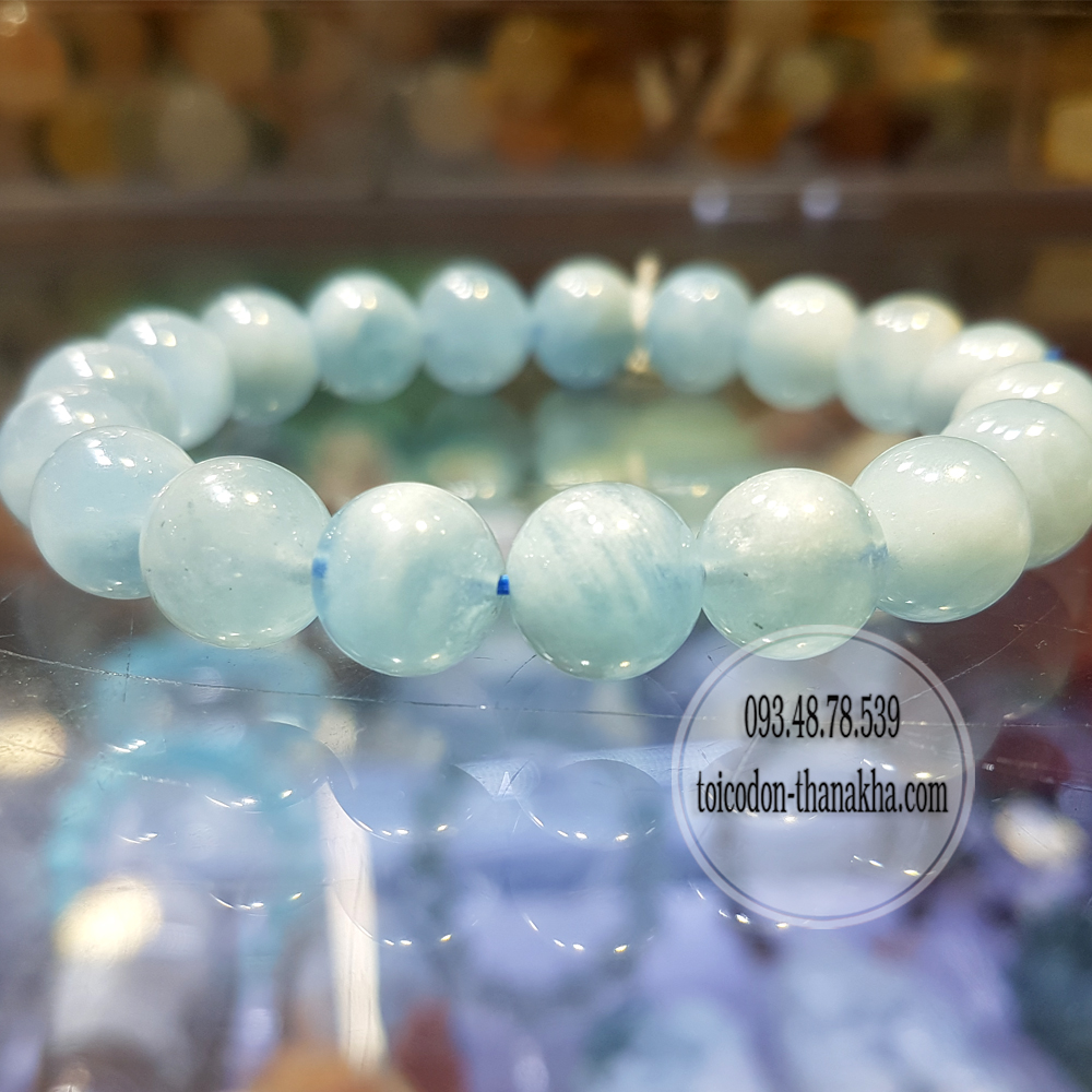 Vòng thạch anh xanh nước biển Myanmar